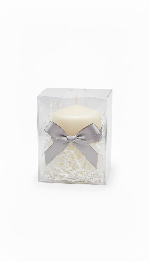 Boîtes PVC Transparent 9x9x12 cm,Sachets à Dragées,pour Bonbonnière,Bougies et cadeaux de fête