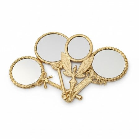 mini-miroir décorative dorée