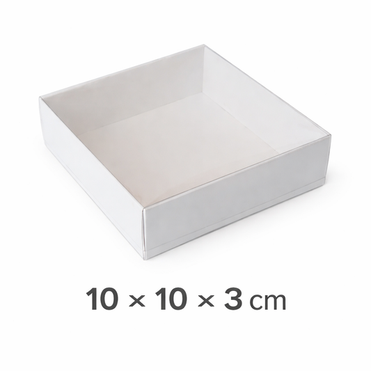 Ensemble Boîte carrée à base de papier blanc transparente 10x10x3 cm boîte,Pour Bougies,Henné et roses et cadeaux de fête