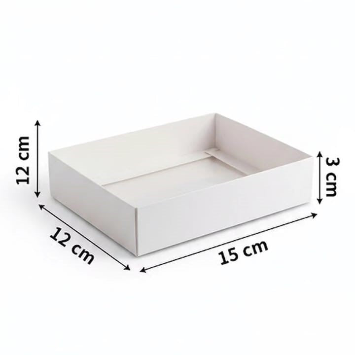 Ensemble Boîte carrée à base de papier blanc transparente 15x12x3cm boîte,Pour Bougies,Henné et roses et cadeaux de fête