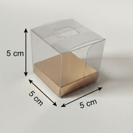 Boîtes PVC Transparent 5x5x5cm,Sachets à Dragées pour Bonbonnière Bougies et cadeaux de fête