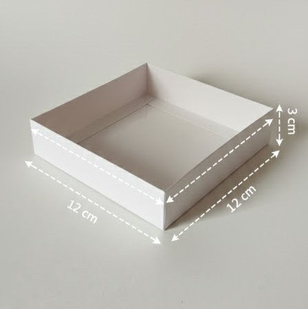Ensemble Boîte carrée à base de papier blanc transparente 12x12x3cm boîte,Pour Bougies,Henné et roses et cadeaux de fête