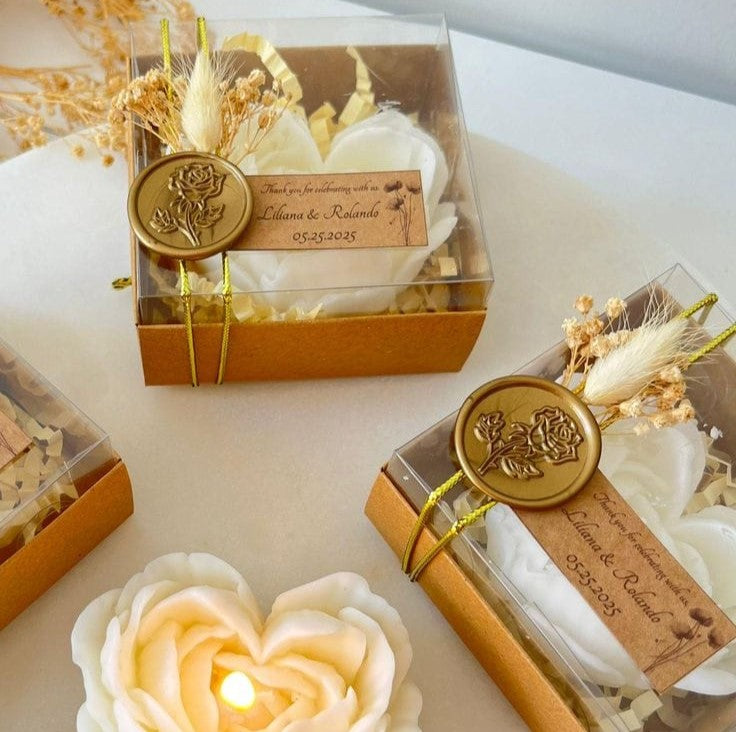 Ensemble Boîte carrée à base de papier kraft transparente 8x8x4 cm boîte,Pour Bougies,Henné et roses et cadeaux de fête