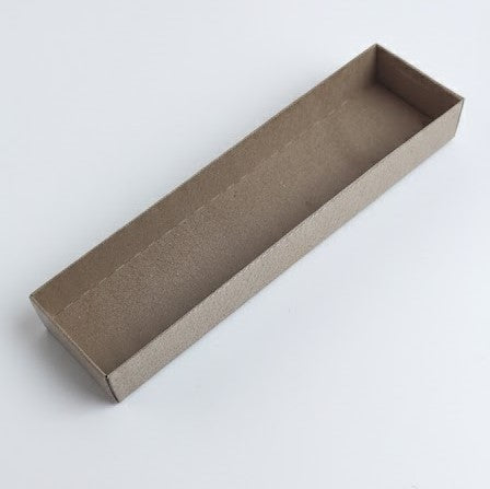 boîte en kraft rectangulaire (22 × 6 cm éventail en bois)