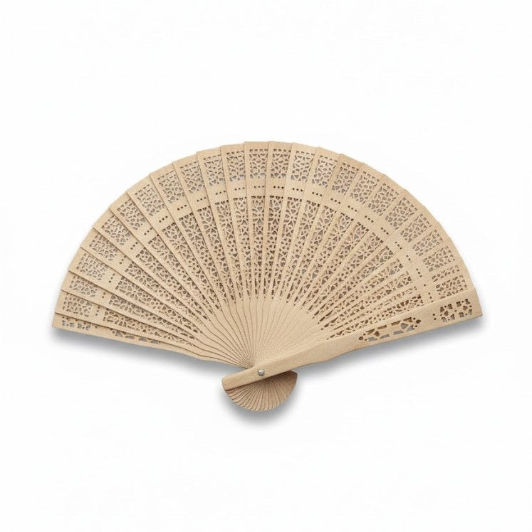 Éventail en bois décoré pour les occasions spéciales