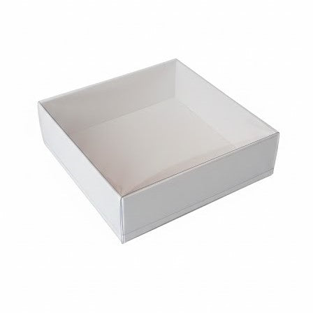 Ensemble Boîte carrée à base de papier blanc transparente 8x8x3cm boîte,Pour Bougies,Henné et roses et cadeaux de fête