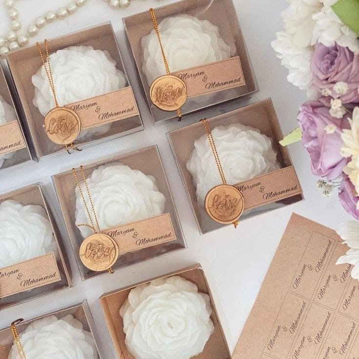 Ensemble Boîte carrée à base de papier kraft transparente 9x9x3 cm boîte,Pour Bougies,Henné et roses et cadeaux de fête