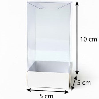 Boîtes PVC Transparent 5x5x10 cm,Sachets à Dragées,pour Bonbonnière,Bougies et cadeaux de fête