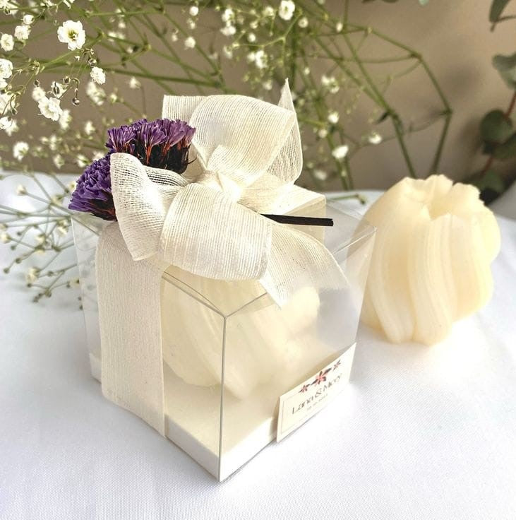 Boîtes PVC Transparent 5x5x5cm,Sachets à Dragées pour Bonbonnière Bougies et cadeaux de fête