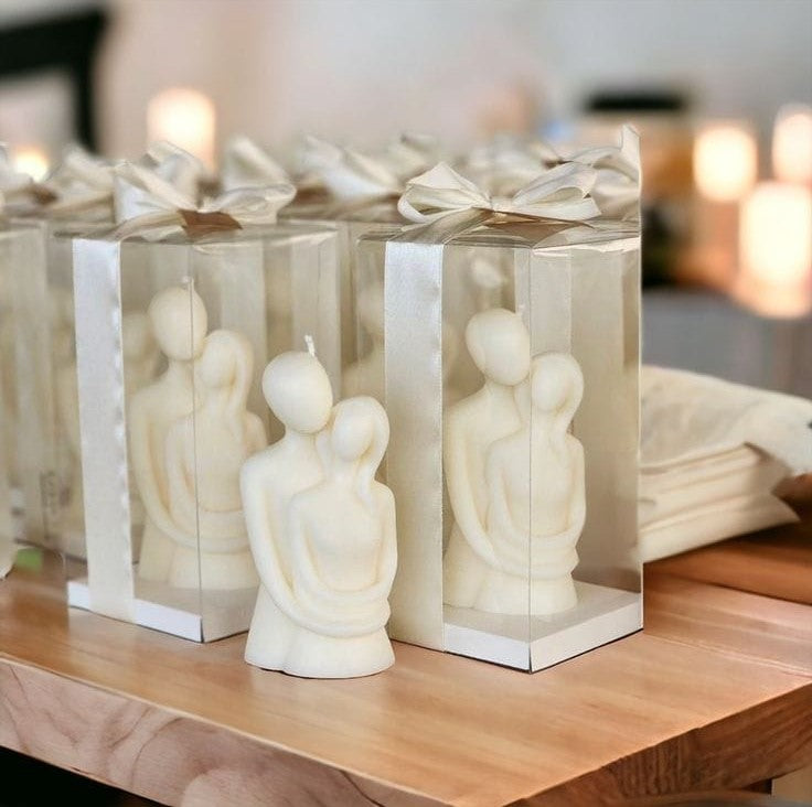 Boîtes PVC Transparent6x6x10 cm,Sachets à Dragées,pour Bonbonnière,Bougies et cadeaux de fête