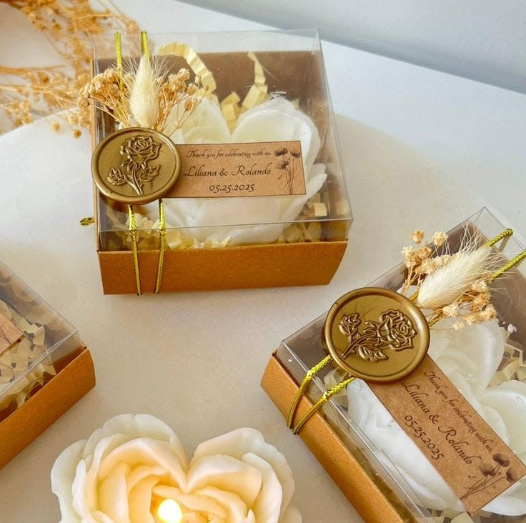 Ensemble Boîte carrée à base de papier kraf transparente 9x9x4 cm boîte,Pour Bougies,Henné et roses et cadeaux de fête